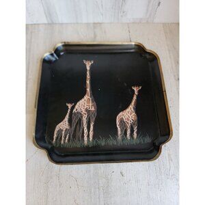 Sedlak giraffe vintage metal tray black home‎ decor Africa unique